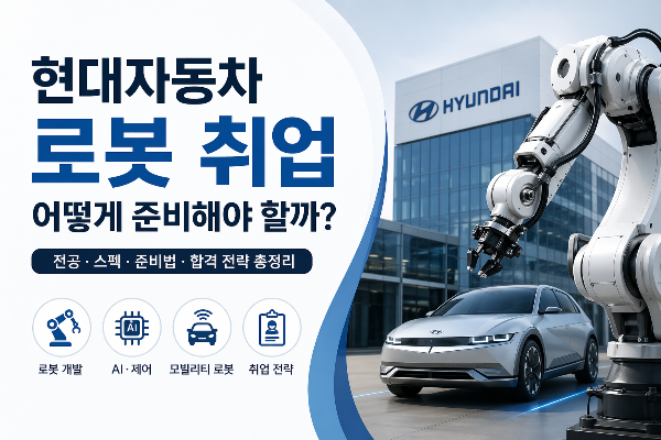현대자동차 로봇 취업 방법 총정리 (스펙, 준비, 합격 전략)