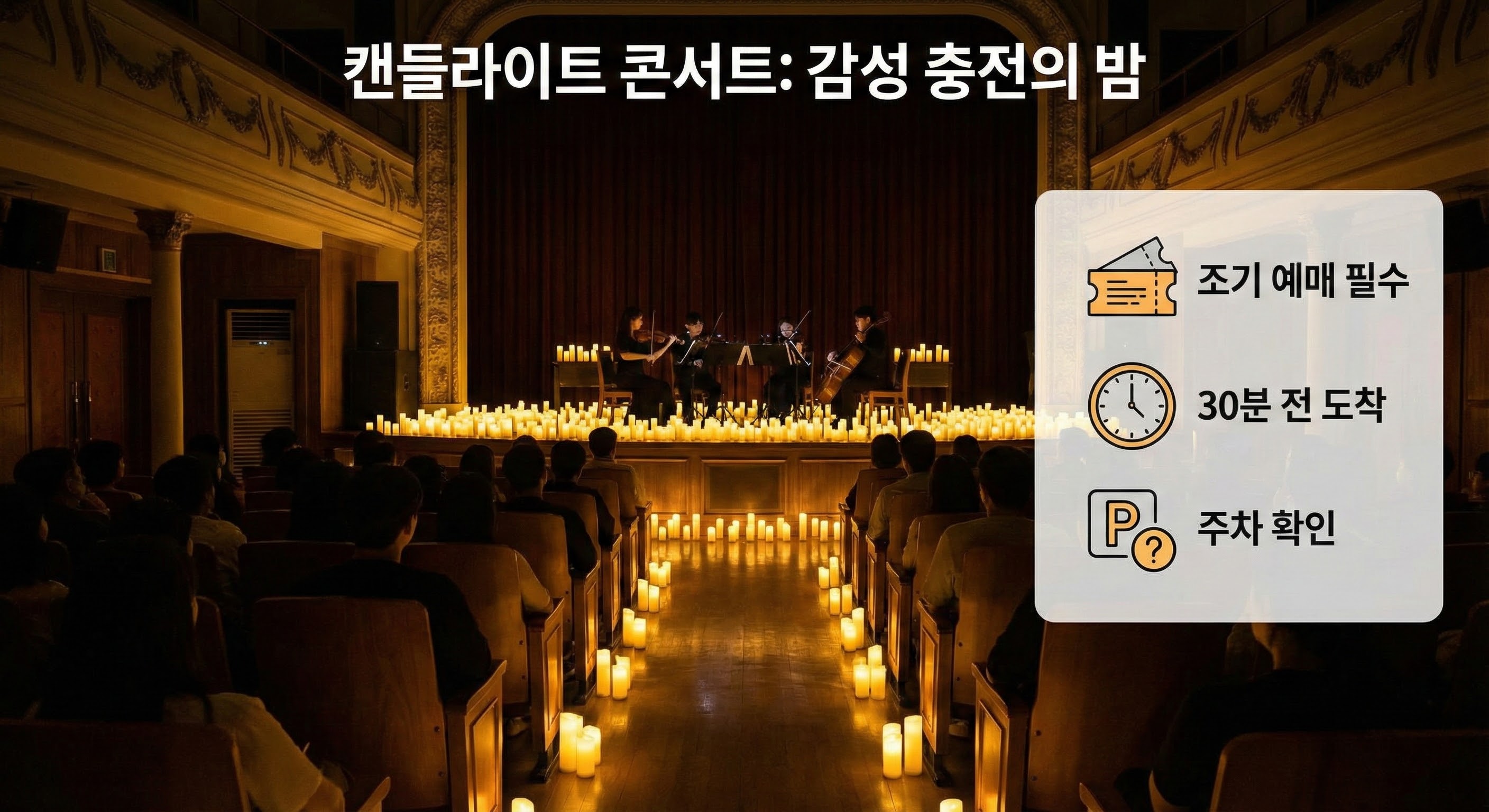 인파 대신 감성을 채우다: 캔들라이트 콘서트