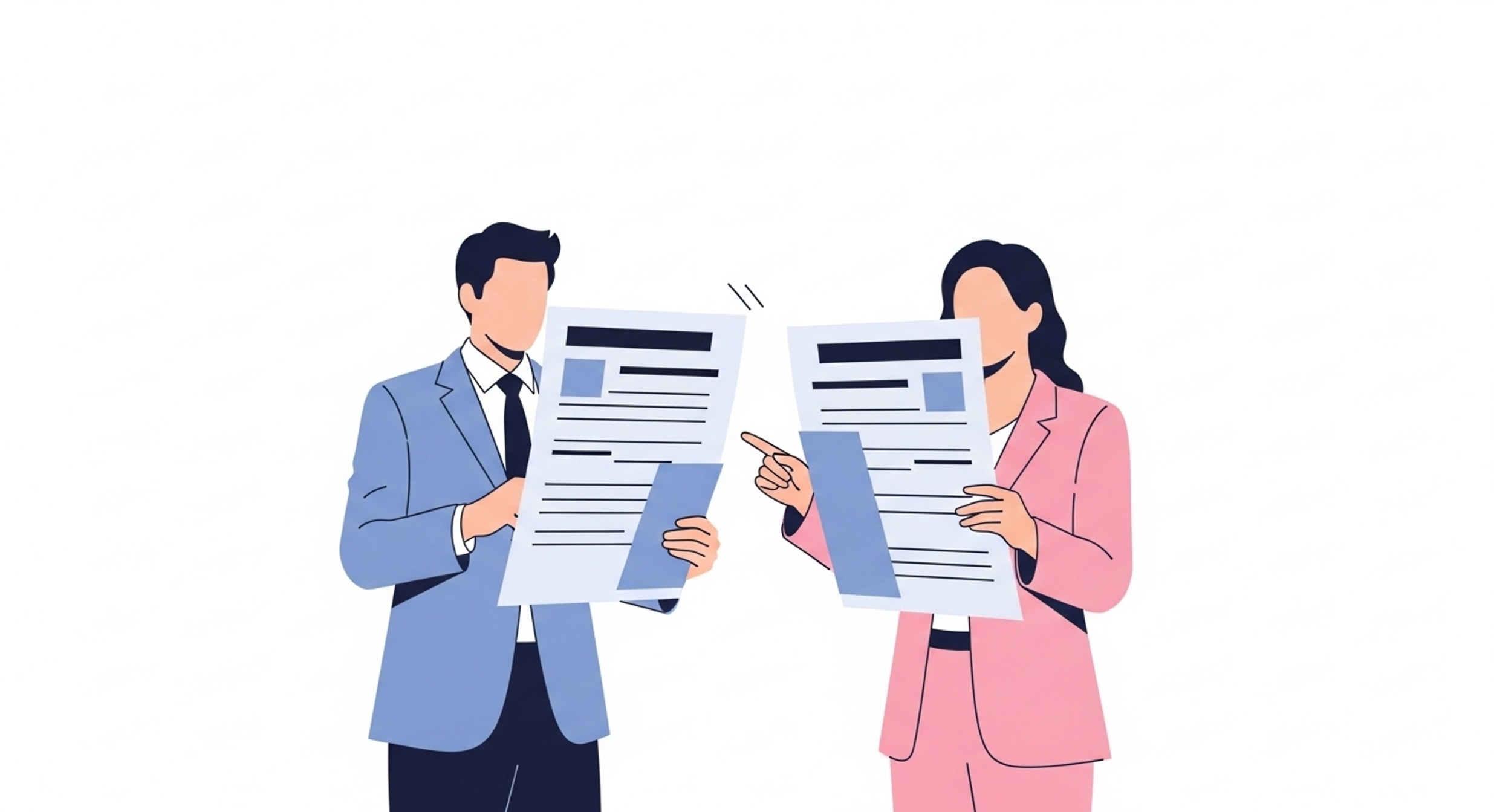 공보험과 민간보험 서류를 나란히 비교하는 근로자들 장면, 공공보장과 선택보장을 구분해 설계해야 합니다.