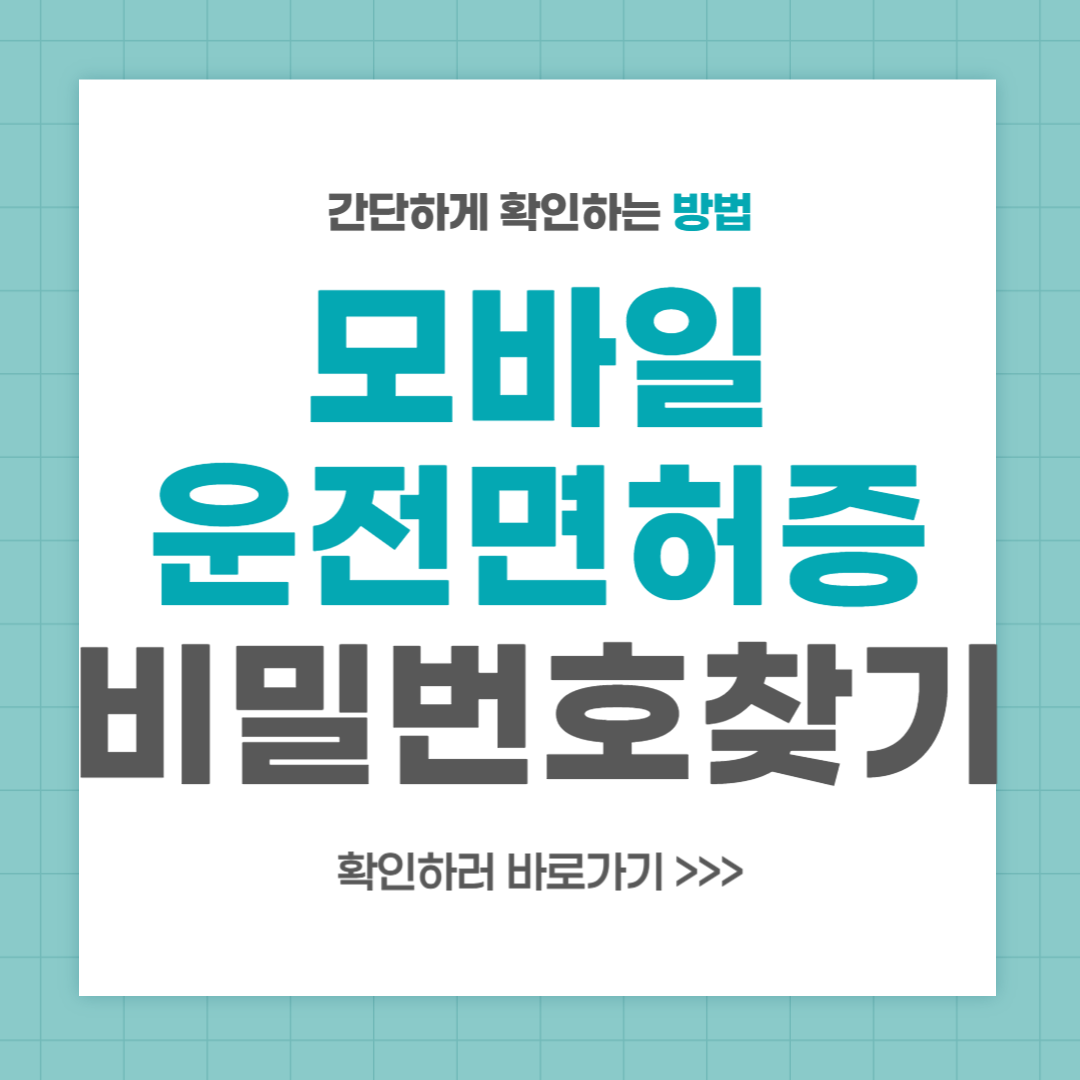 PASS앱 모바일 운전면허증