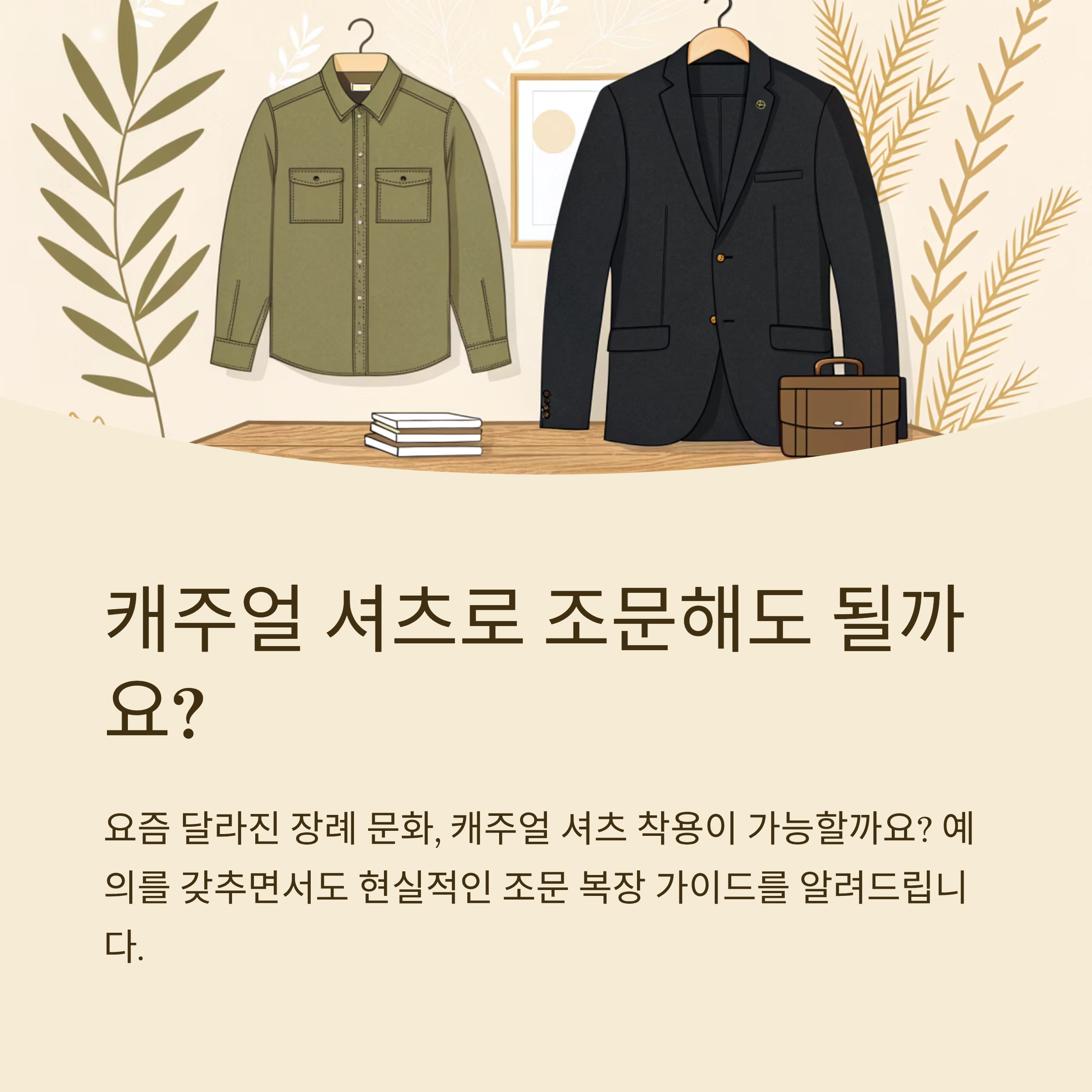 캐주얼 셔츠 조문 가능?