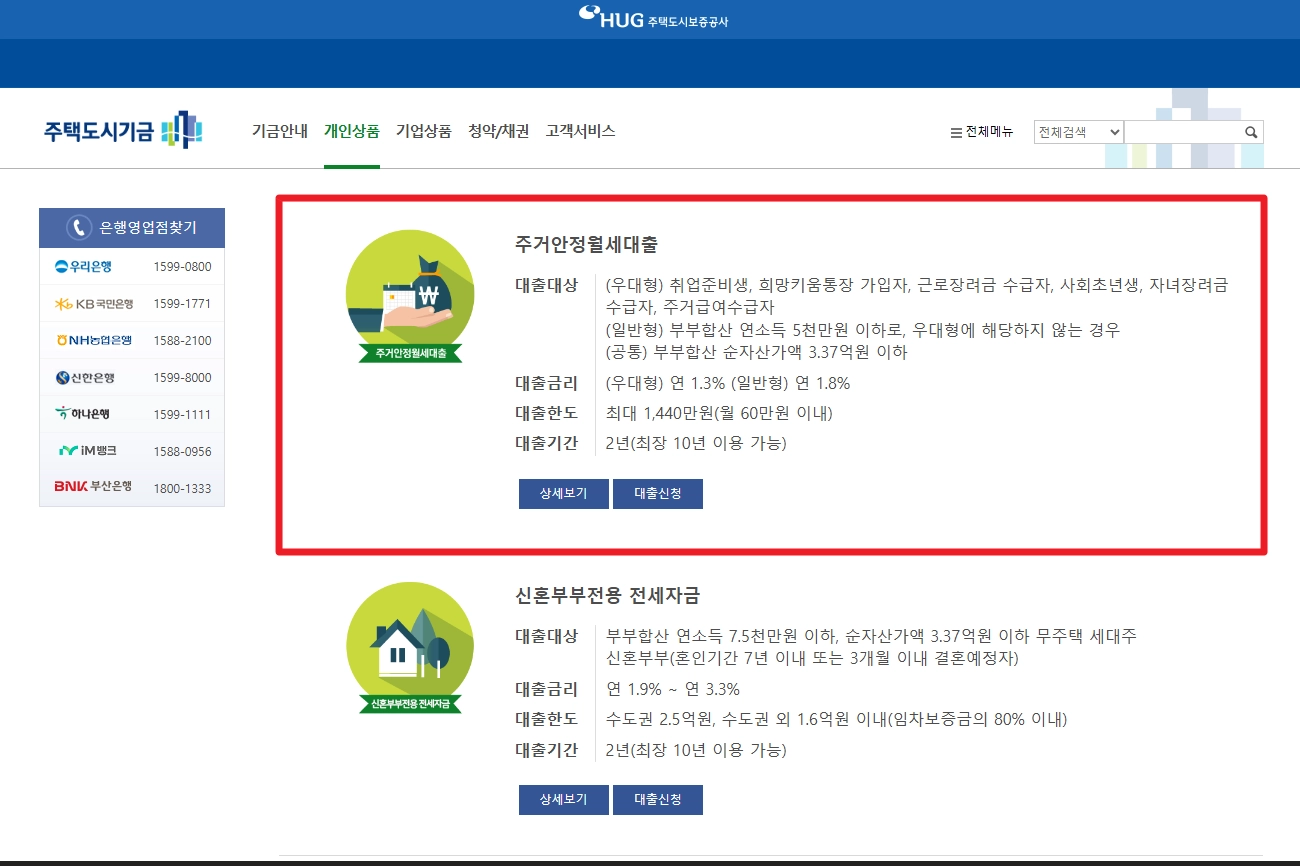 주거안정월세대출보증조건