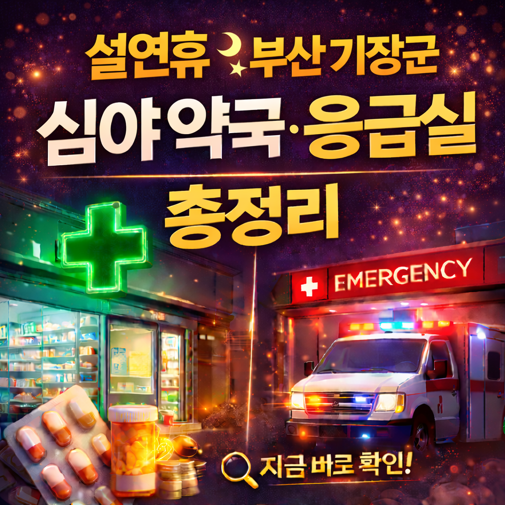 설연휴 부산 기장군 심야 약국·응급실 바로가기