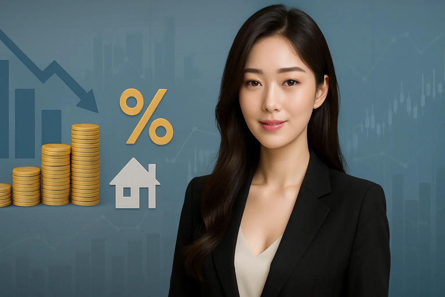 금리 인하가 대출에 미치는 영향을 확인하는 이미지