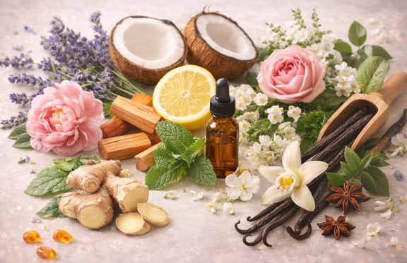 천연 향료 원료 성분의 종류 이미지