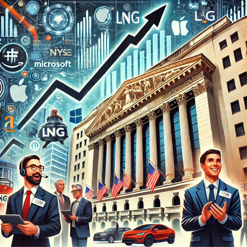 미국증시반등과 LNG이슈 그린 이미지