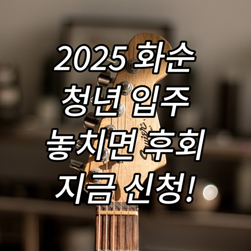 2025 화순군 청년하우스 입주 희망..