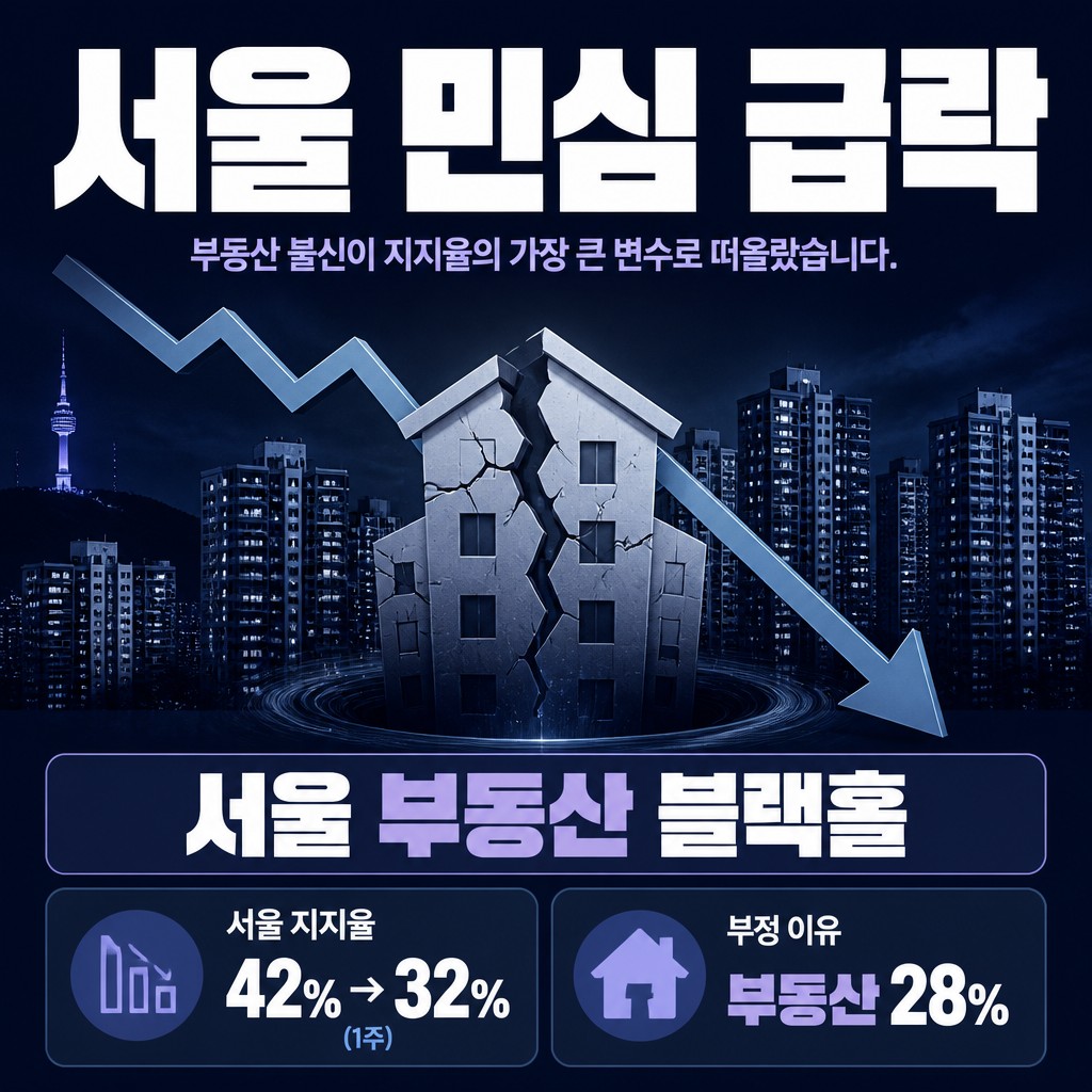 서울 민심 급락