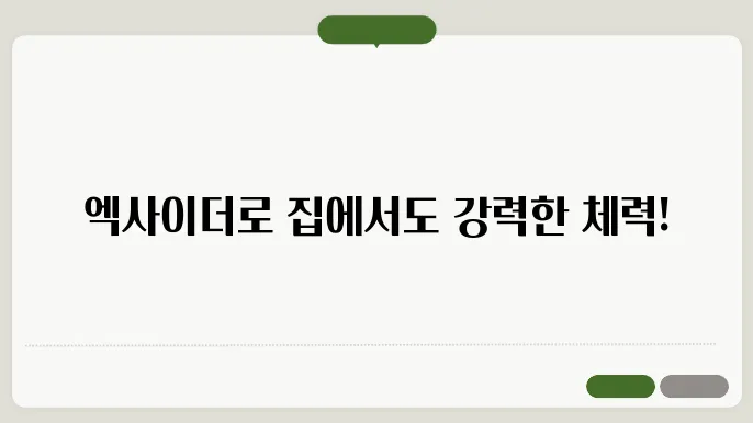 엑사이더와 함께하는 홈트레이닝, 힘 넘치는 하루!