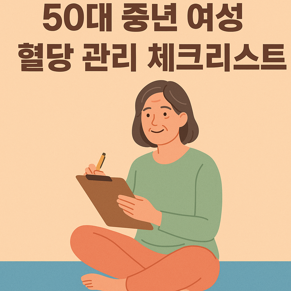 50대 중년 여성 혈당 관리 핵심 체크리스트