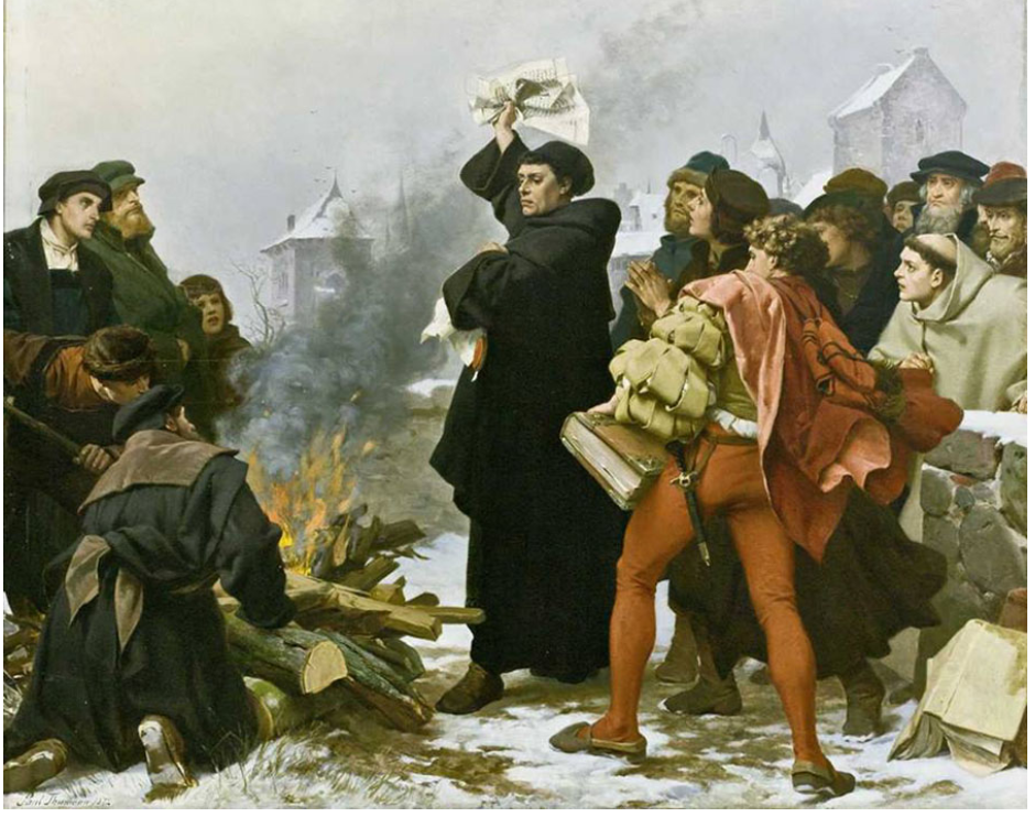 교황의&nbsp;교서를&nbsp;불태우는&nbsp;루터