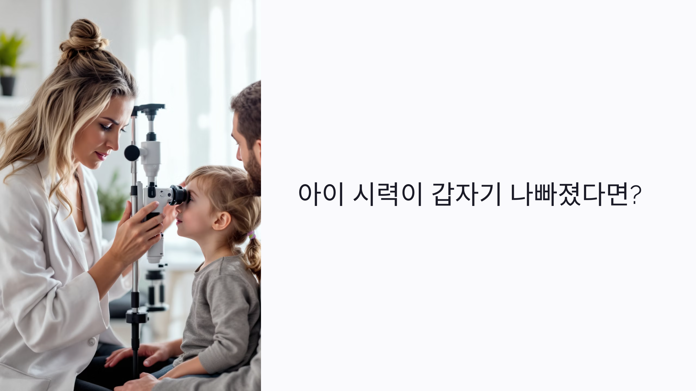 아이 시력이 갑자기 나빠졌다면? 급격한 시력 저하 원인과 해결법 총정리