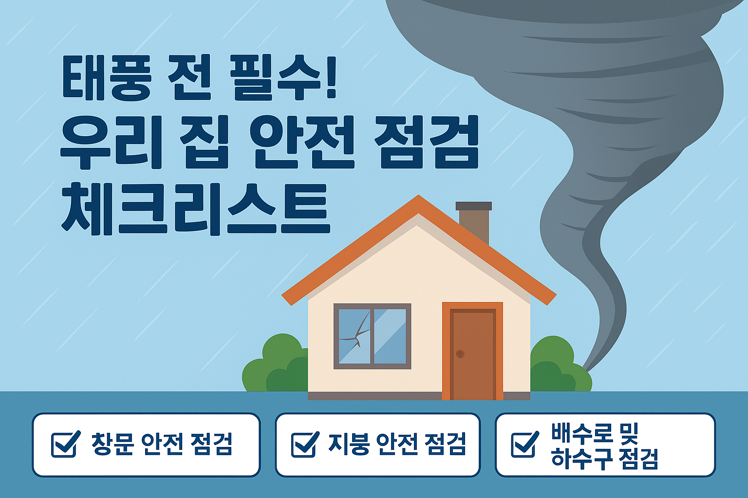 태풍 전 필수 체크리스트 관련 이미지