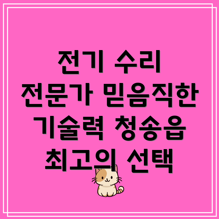 청송군 청송읍 전기 수리