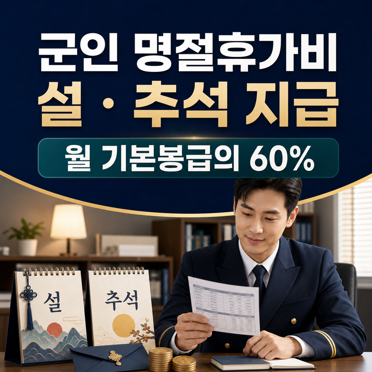 직업군인 명절휴가비는 언제 얼마나 받을까?|2026년 지급일과 계급·호봉별 계산법