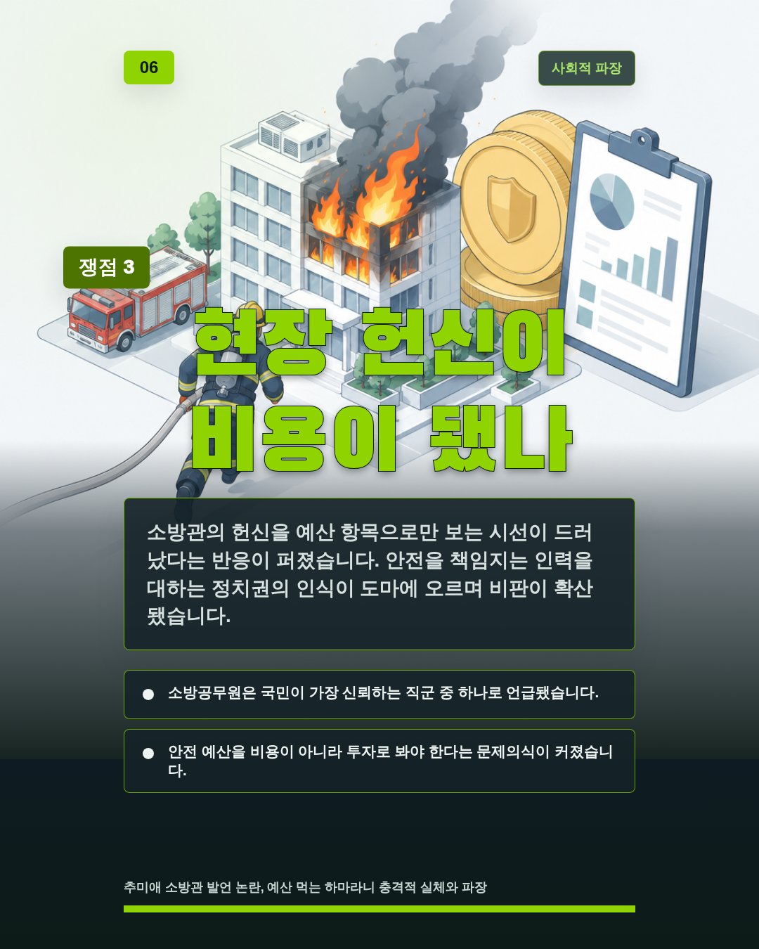 현장 헌신이 비용이 됐나