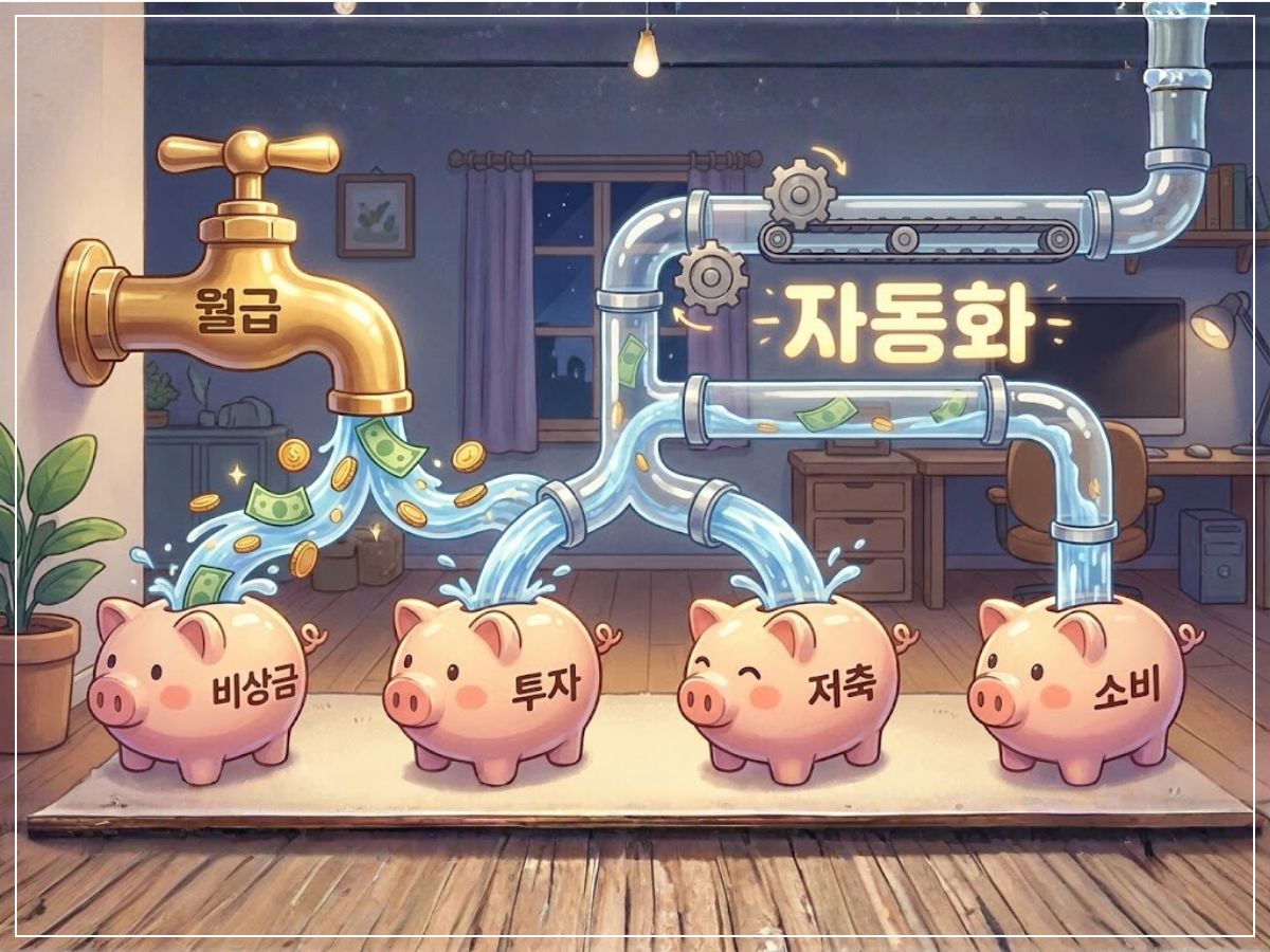 "월급 들어오자마자 '이것'부터 하세요." 숨만 쉬어도 돈이 모이는 '자동 부자 시스템' (통장 쪼개기 실전)