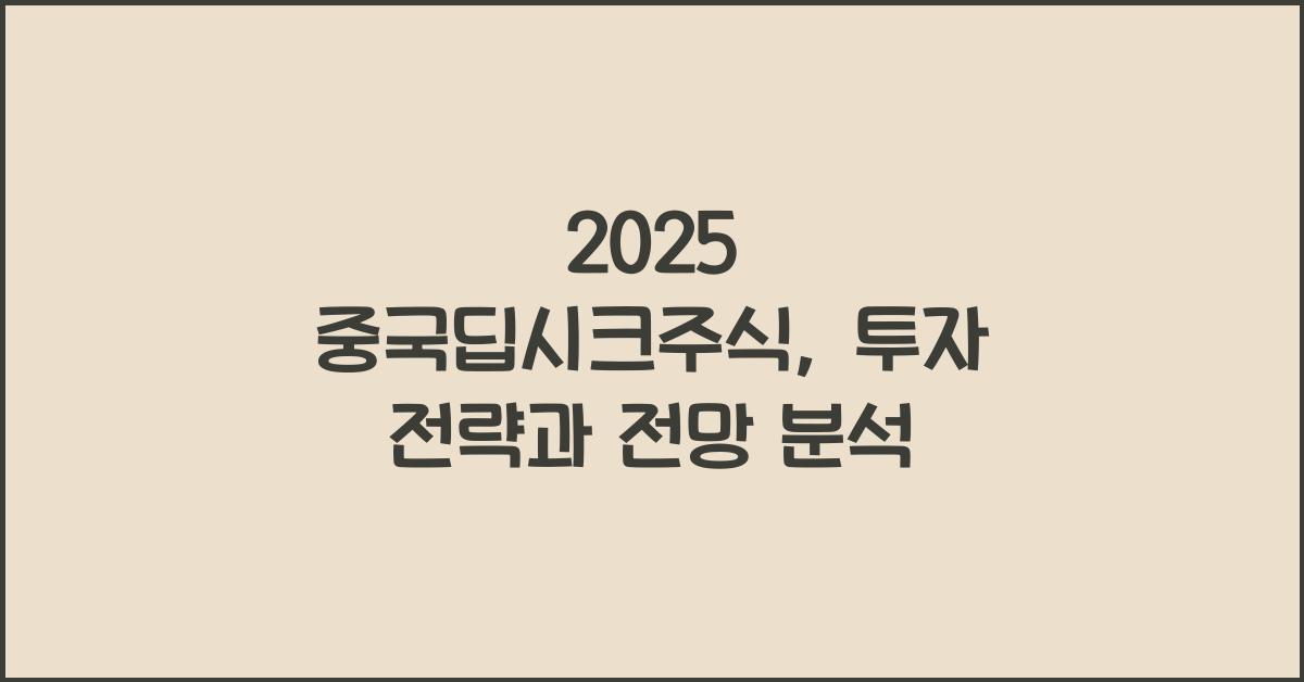 2025 중국딥시크주식