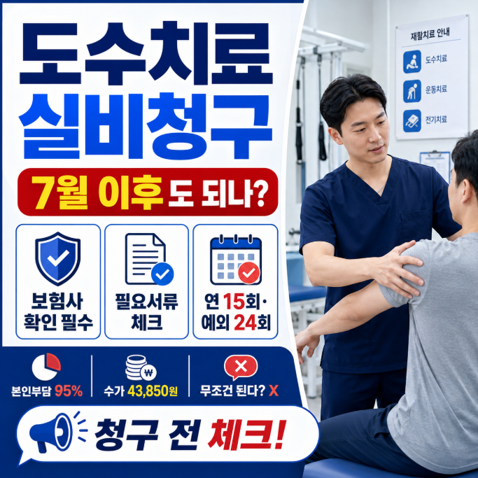 도수치료 실비 청구 보험사 확인 전 체크리스트 안내