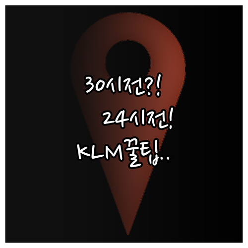 KLM 체크인 시간 30시간 전 오픈..