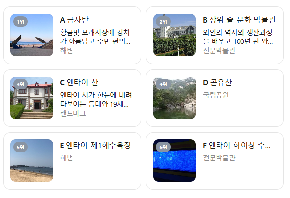 중국 연태 12월 날씨 옷차림 추천 여행지