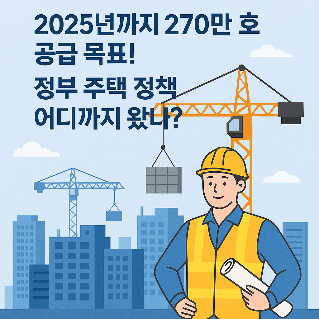 2025년까지 270만 호 공급 목표! 정부 주택 정책 어디까지 왔나?