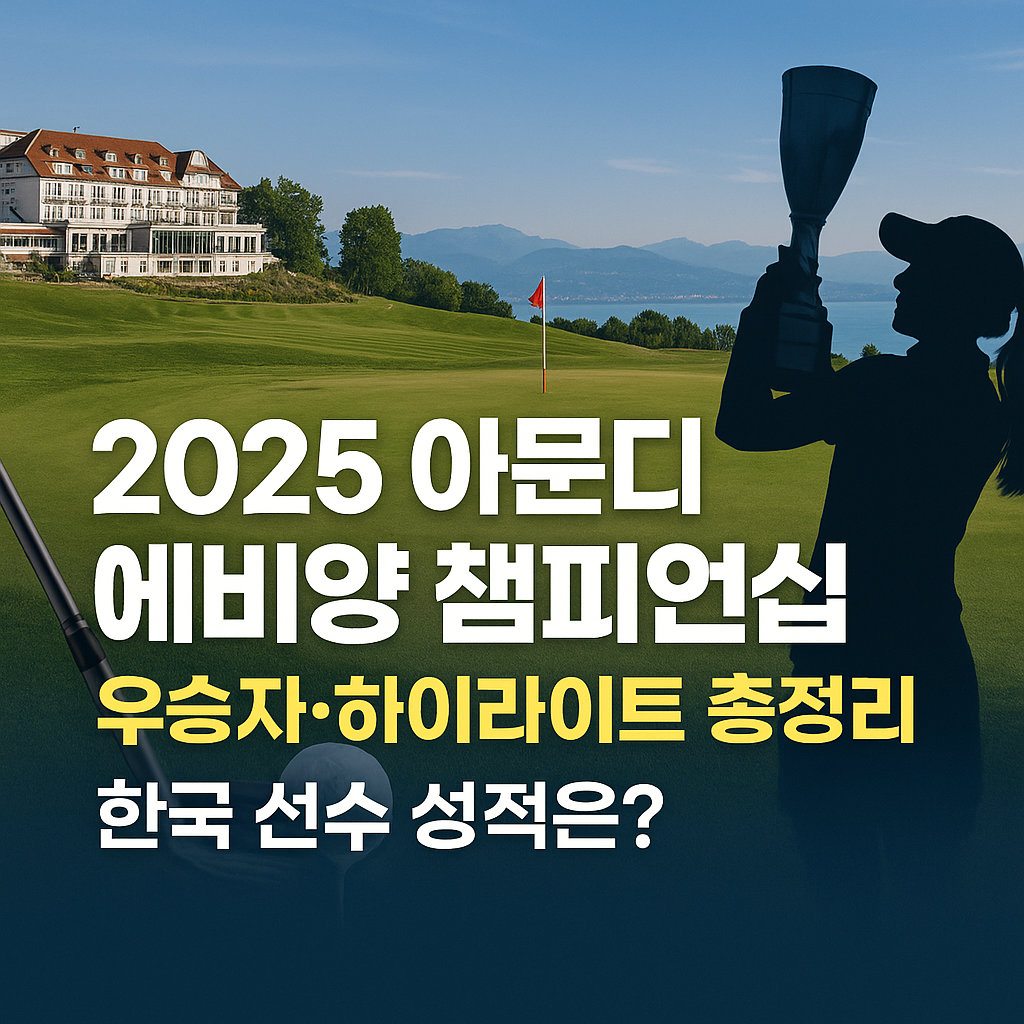 2025 아문디 에비앙 챔피언십 결과! 우승자는 누구? 한국 선수 활약까지 정리