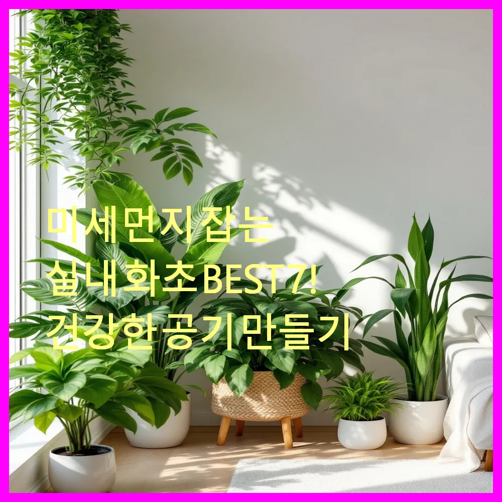 미세먼지 잡는 실내 화초 BEST 7