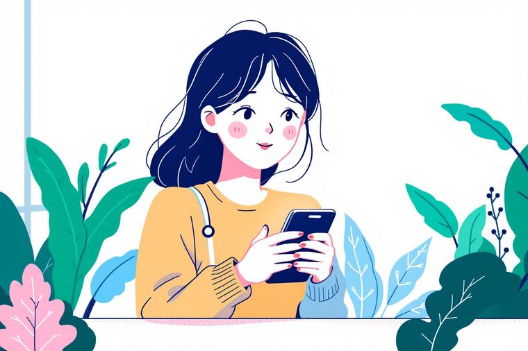 공유누리 예약하는 여성