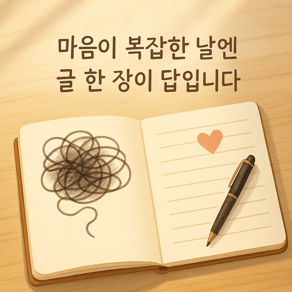 글쓰기 습관을 표현한 노트 사진