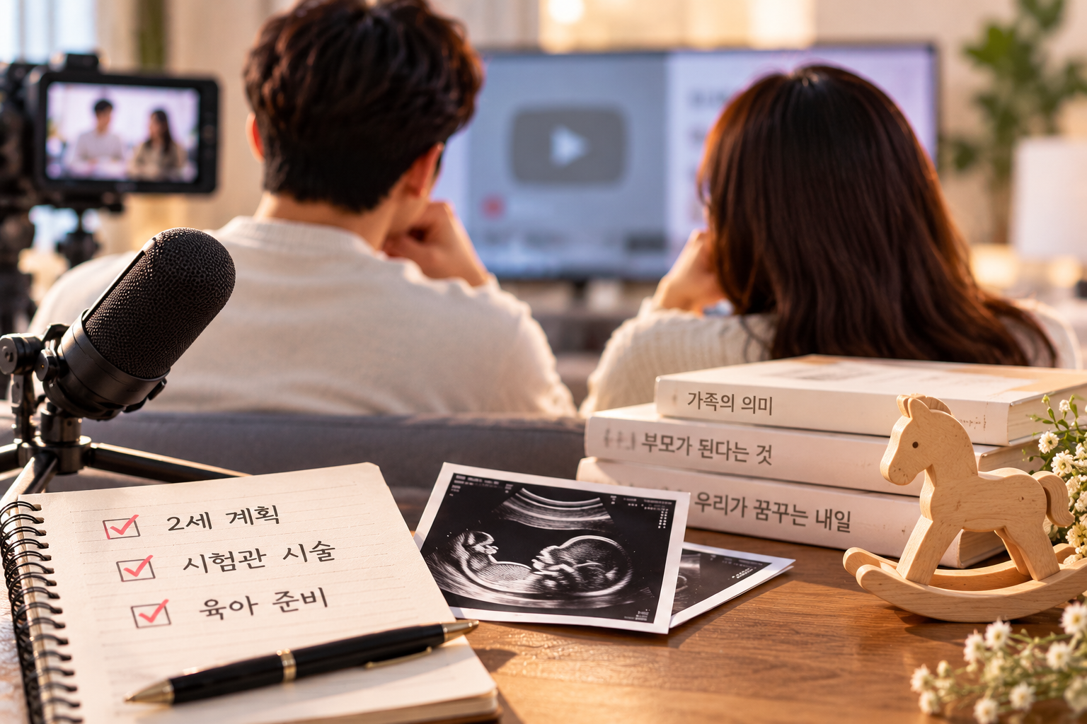 박위 송지은 2세 발언 논란과 시험관 시술 계획, 부모가 될 준비를 상징하는 AI 생성 이미지