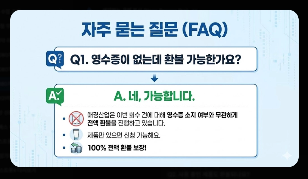 2080치약 환불 방법(6종, 온라인)(회수 + FAQ)
