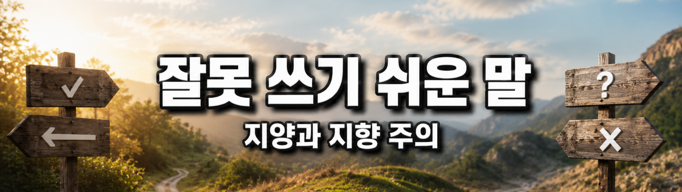 지양의 뜻 지향 차이