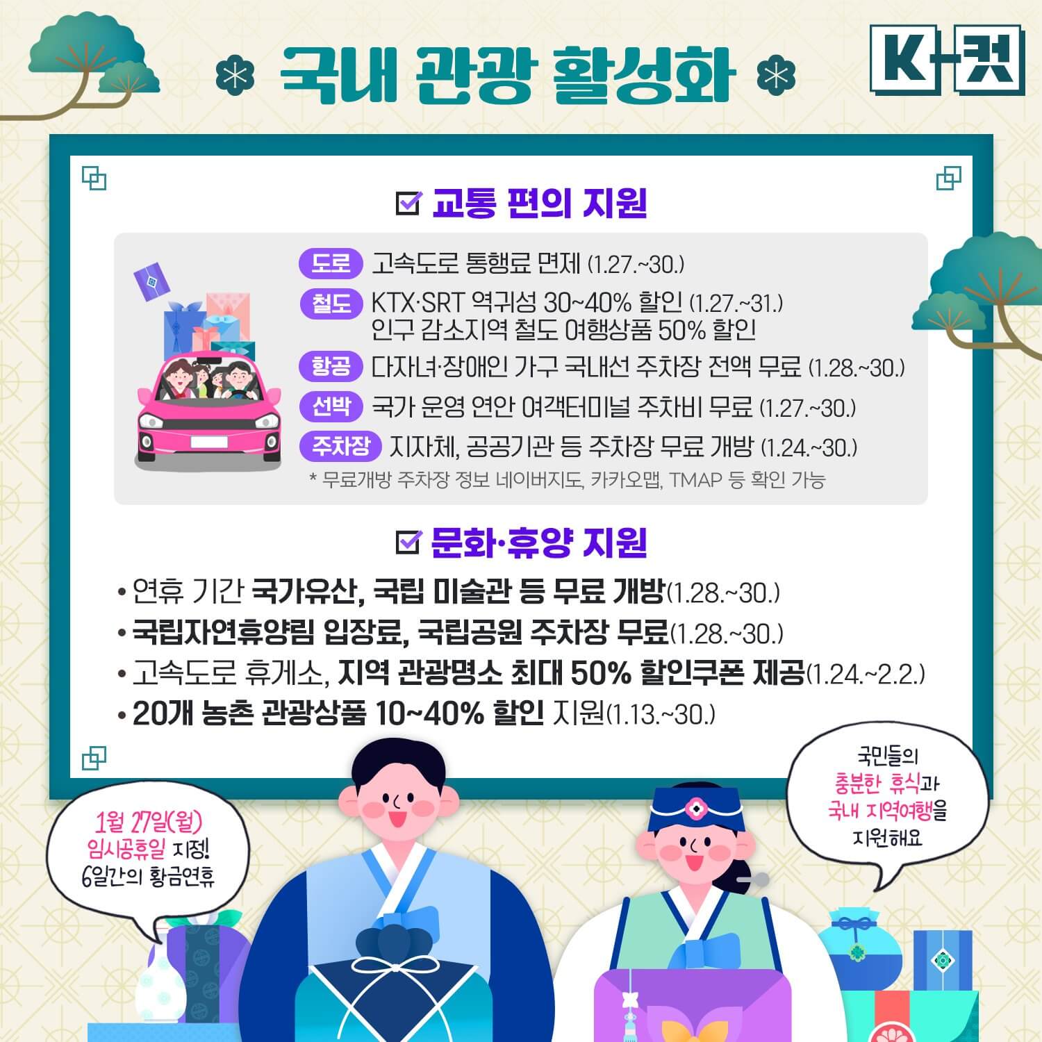 설연휴 고속도로 통행료 요금 면제