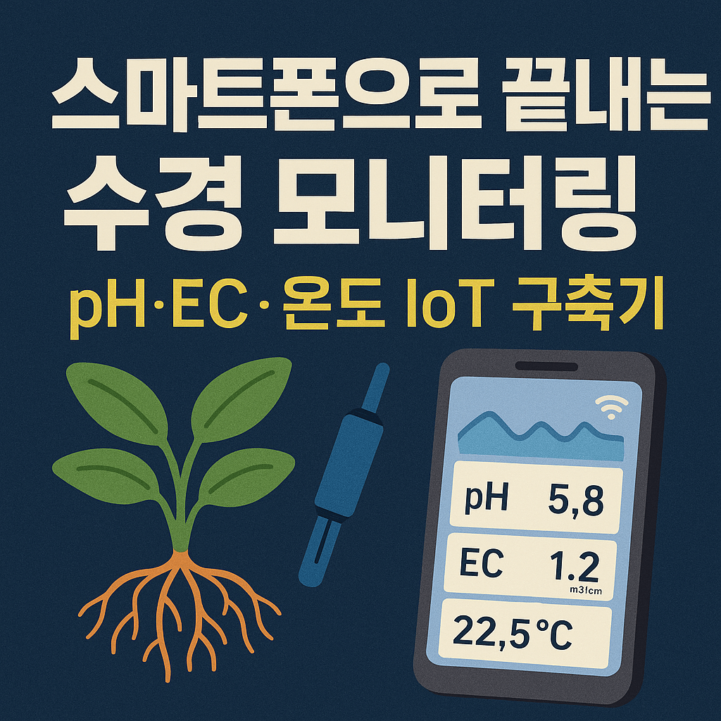 스마트폰으로 끝내는 수경재배 모니터링 : pH와 EC와 온도 IoT 구축기