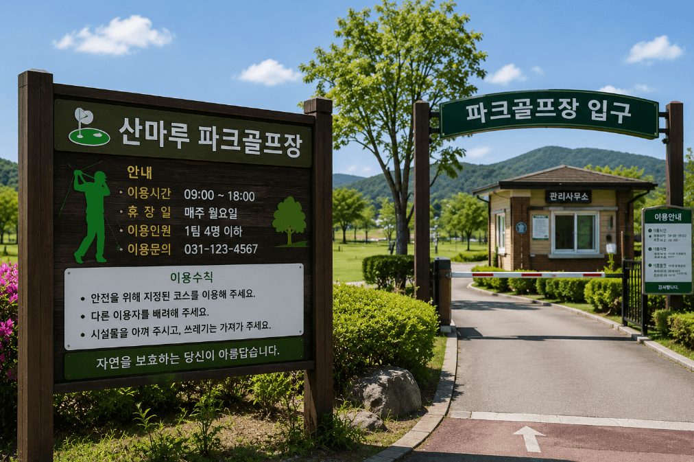 전북 죽산면 파크골프장 예약 방법과 이용요금 총정리