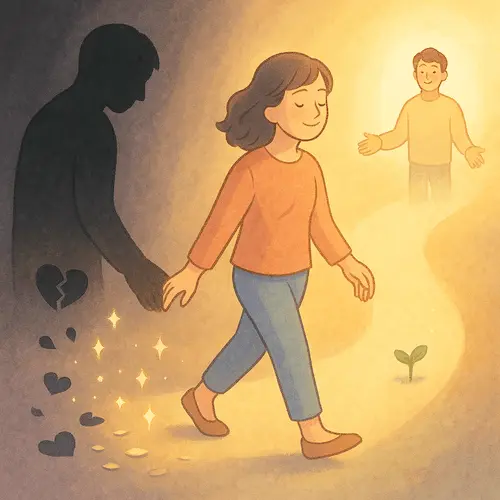 이별을 극복하는 여자 이미지