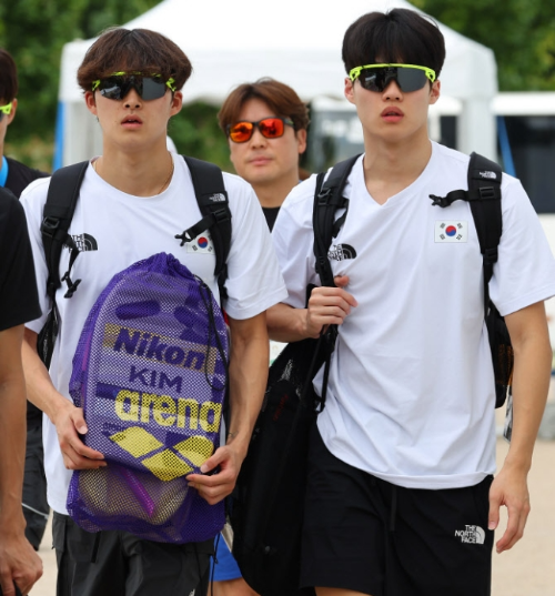 알트태그-남자 수영 김우민과 황선우 선수