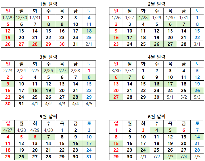 2025_손-없는-날-1월~6월
