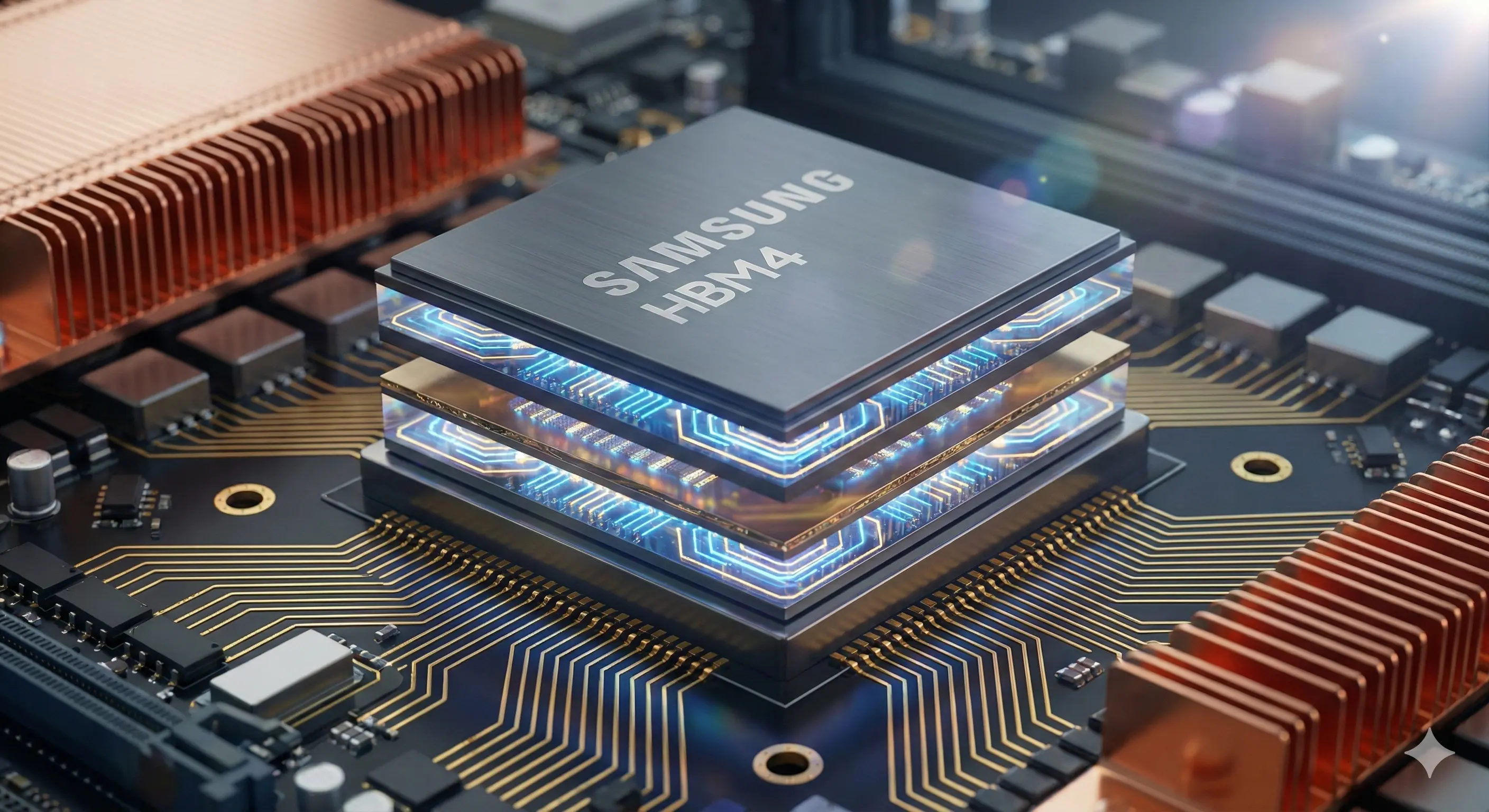 삼성전자 6세대 고대역폭 메모리 HBM4 칩 이미지