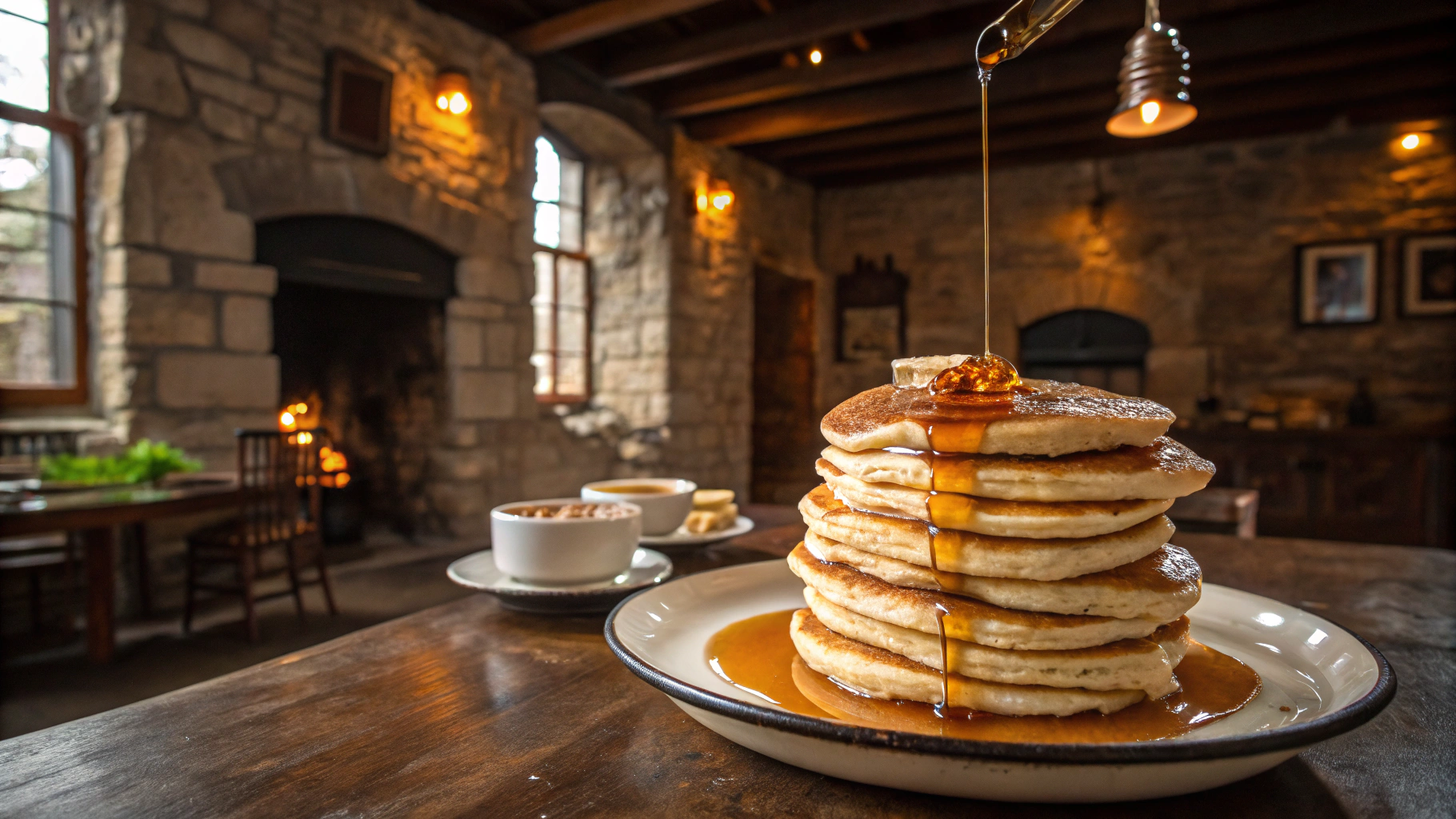 팬케이크 온 더 록스 (Pancakes on the Rocks)
위치: 4 Hickson Rd, The Rocks, Sydney
운영 시간: 24시간
추천 메뉴: 다양한 팬케이크, 스테이크, 립
특징: 40년 전통의 팬케이크 전문점으로, 고풍스러운 외관과 다양한 메뉴로 유명합니다.