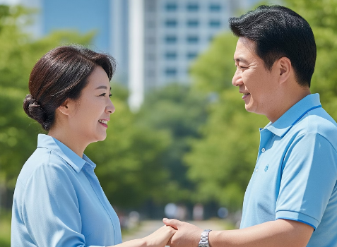 의지하며