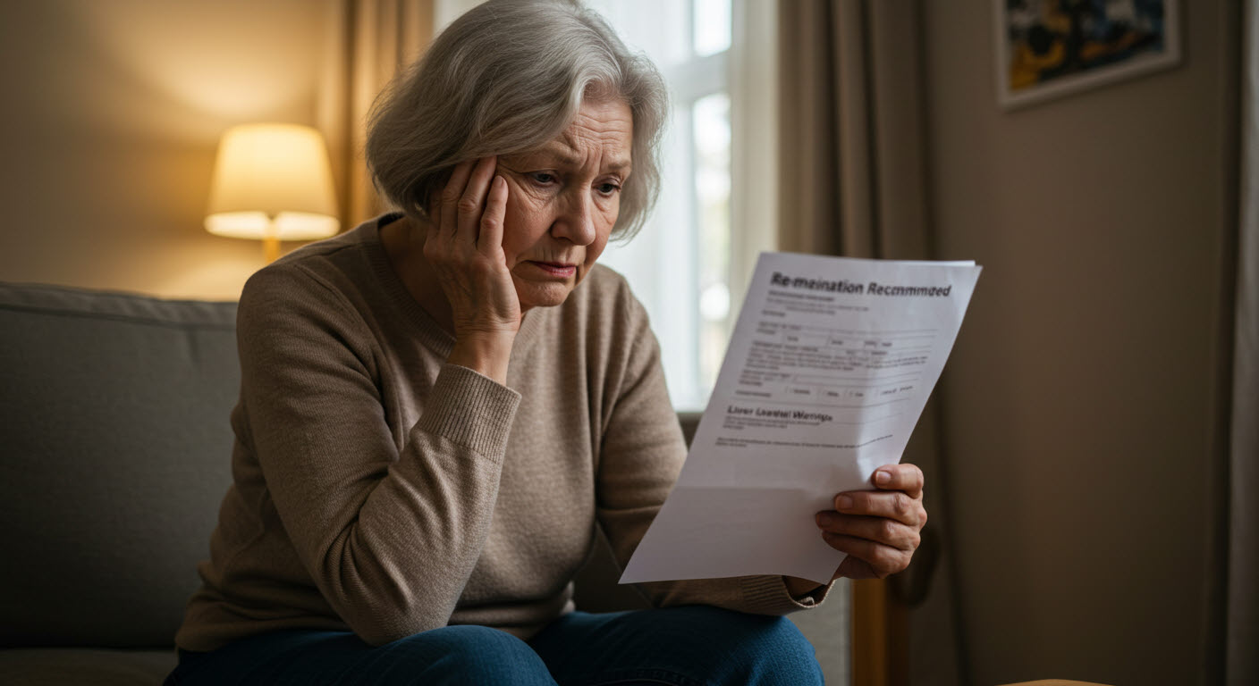 검사지 보는 모습