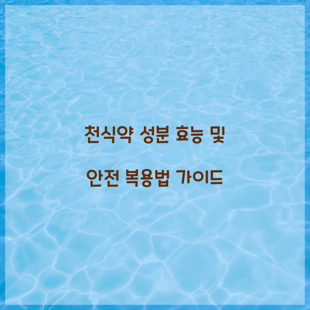 천식약 성분 효능