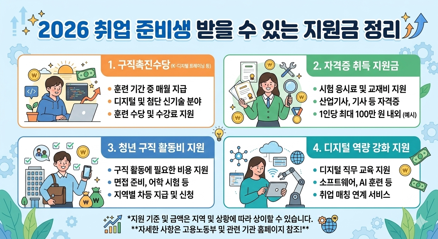 2026 취업준비생 지원금 완전 정리 인포그래픽