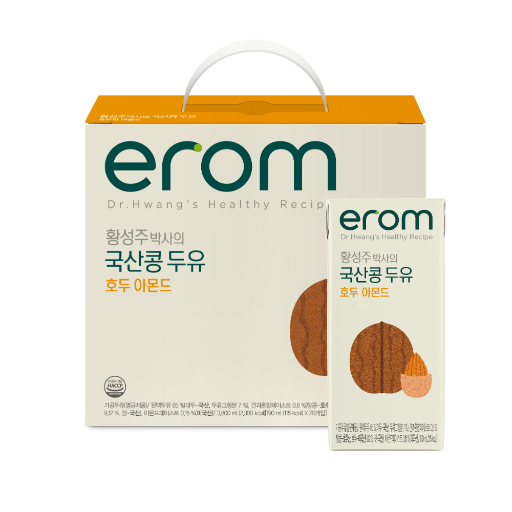 이롬 국산콩 호두아몬드 두유, 190ml, 20개 | 토스쇼핑