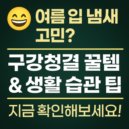 여름입냄새 구강청결 꿀템 사진