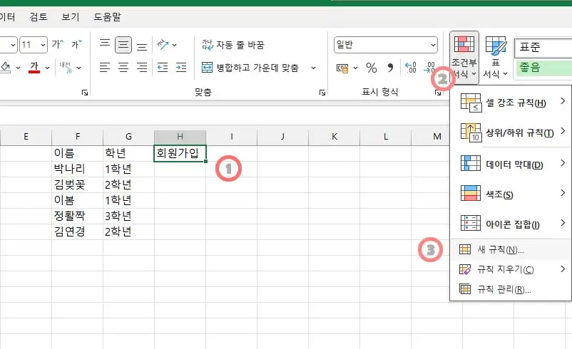 조건부서식-새규칙