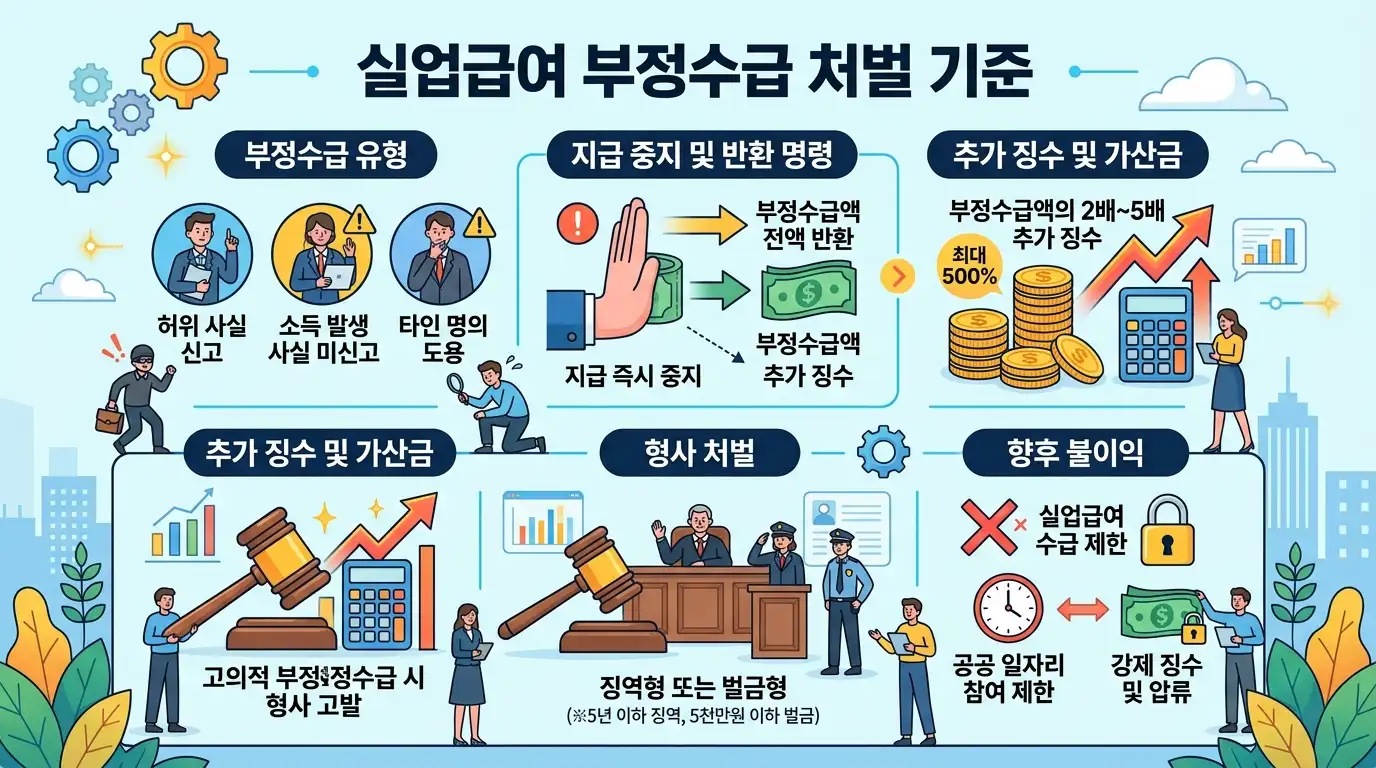 실업급여 부정수급 처벌 기준
