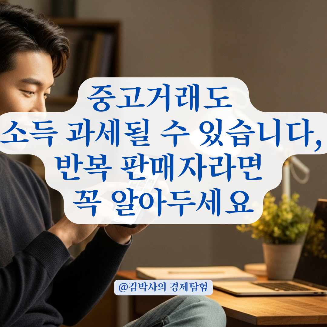 중고거래 수익도 과세 대상? 번개장터 판매자라면 알아야 할 세금 기준.